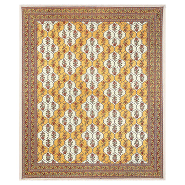 Rajasthani Jaipuri Traditional King Size Bedsheet With 2 Pillow Covers