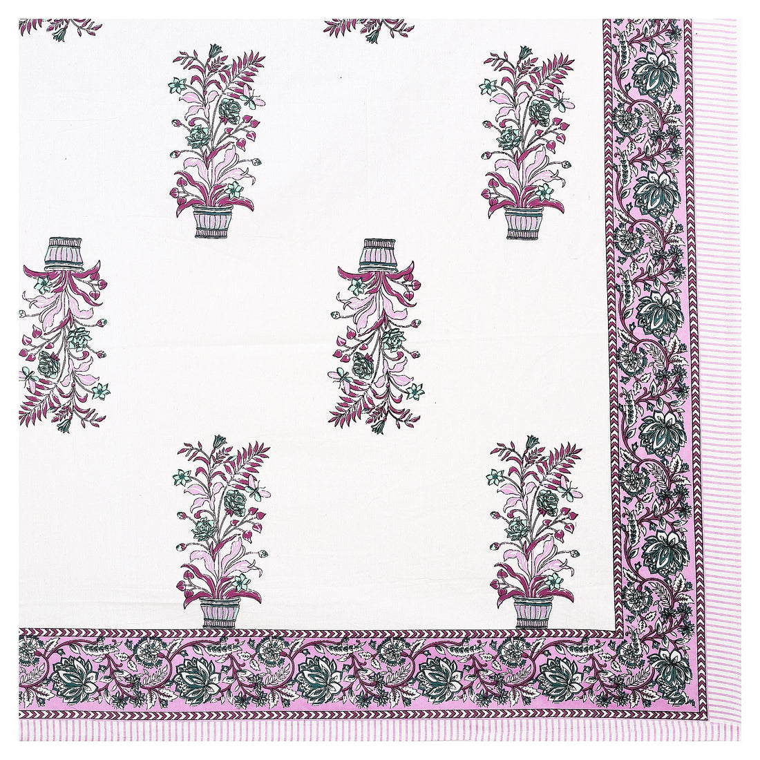 Rajasthani Jaipuri Traditional King Size Bedsheet With 2 Pillow Covers