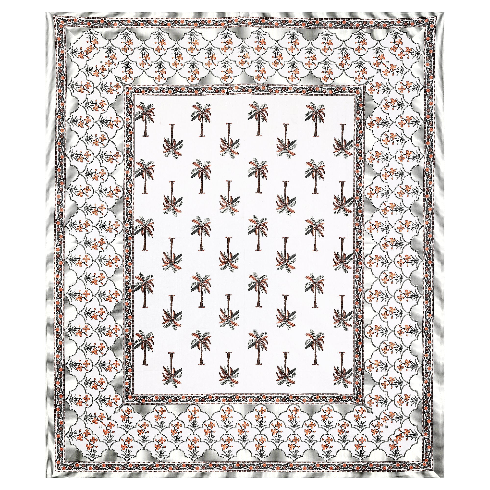 Rajasthani Jaipuri Traditional King Size Bedsheet With 2 Pillow Covers