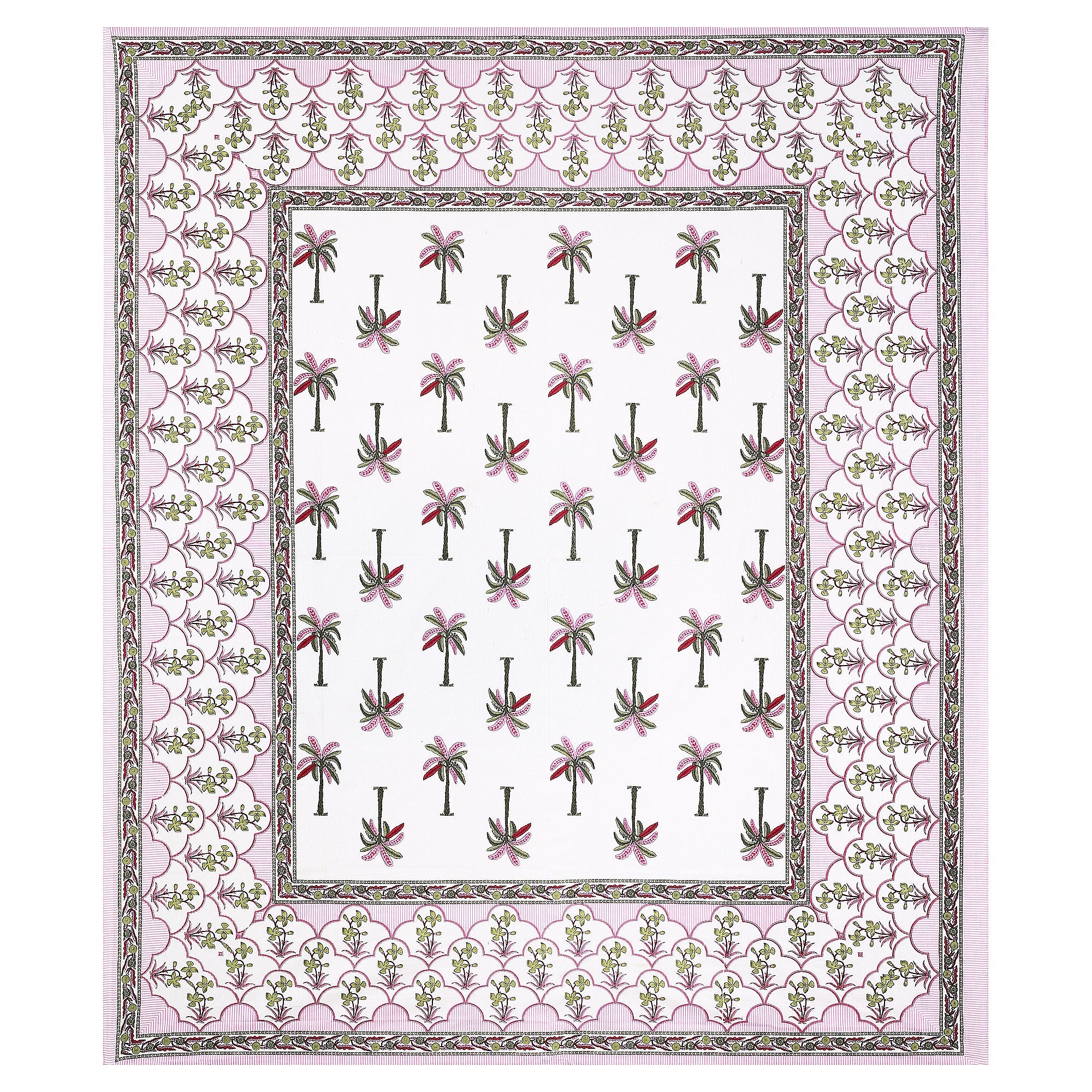 Rajasthani Jaipuri Traditional King Size Bedsheet With 2 Pillow Covers