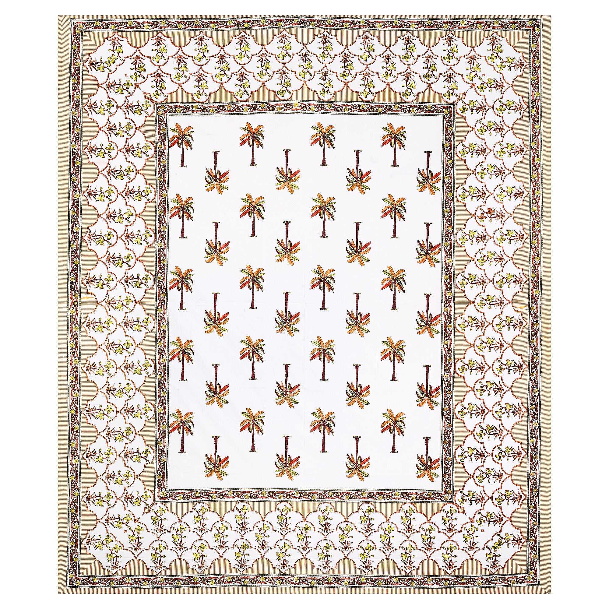 Rajasthani Jaipuri Traditional King Size Bedsheet With 2 Pillow Covers