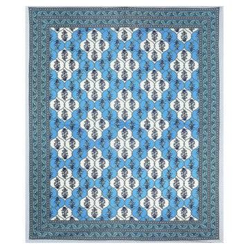 Rajasthani Jaipuri Traditional King Size Bedsheet With 2 Pillow Covers