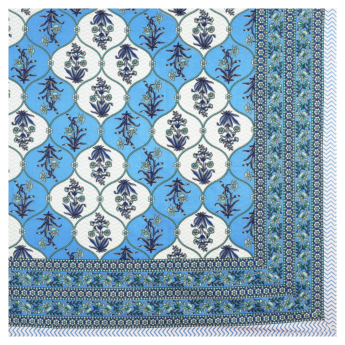 Rajasthani Jaipuri Traditional King Size Bedsheet With 2 Pillow Covers