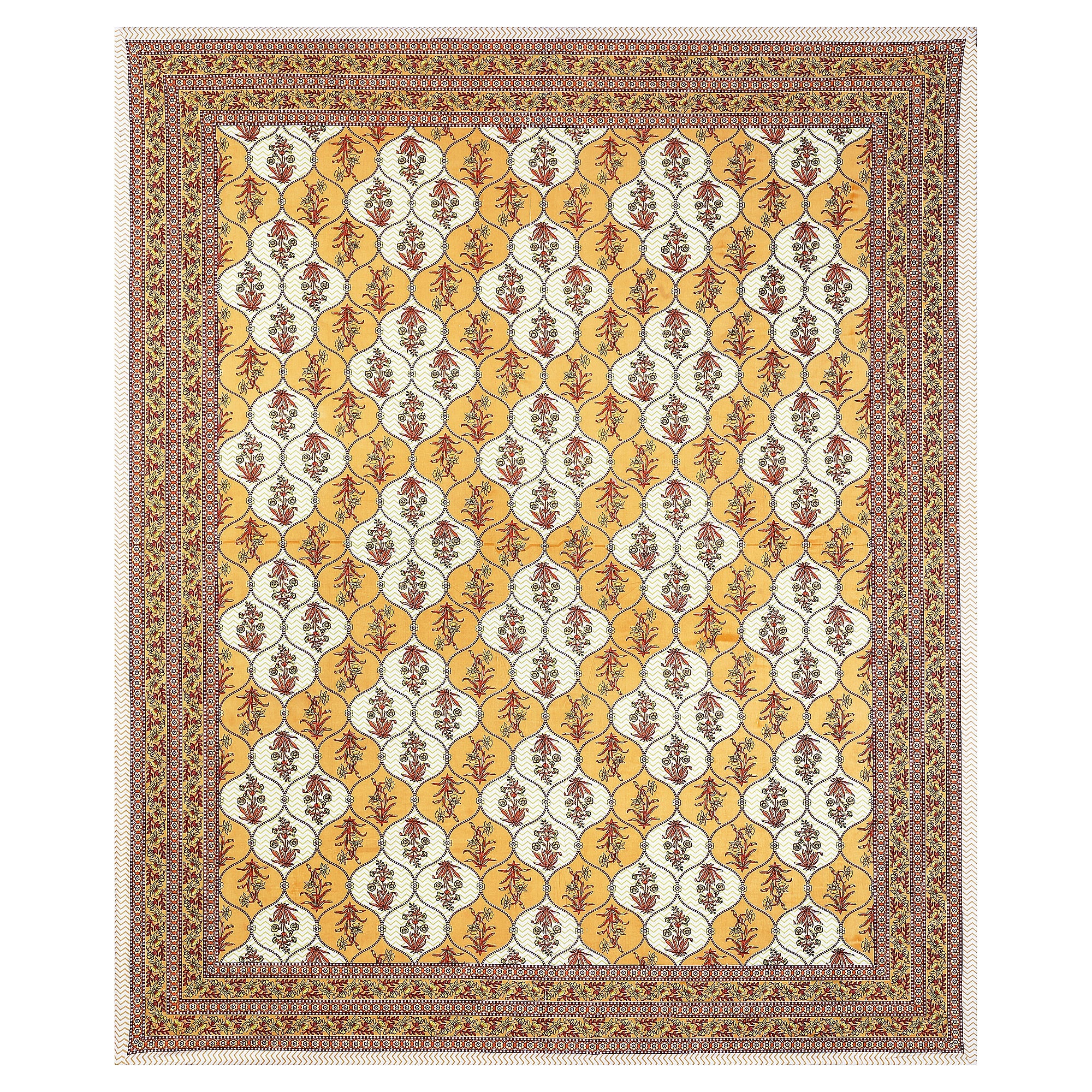 Rajasthani Jaipuri Traditional King Size Bedsheet With 2 Pillow Covers