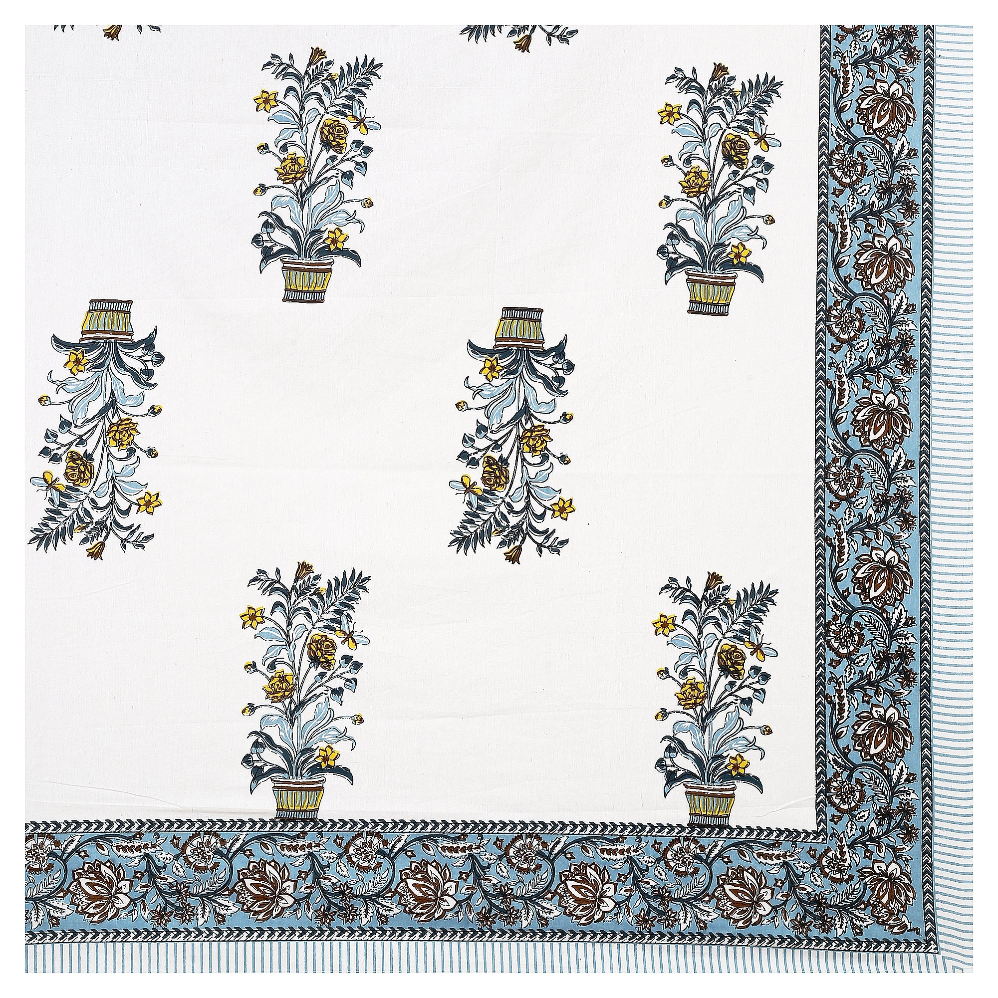 Rajasthani Jaipuri Traditional King Size Bedsheet With 2 Pillow Covers