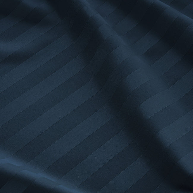 Solid Striped Cotton Bed Sheet with 2 Pillow Covers